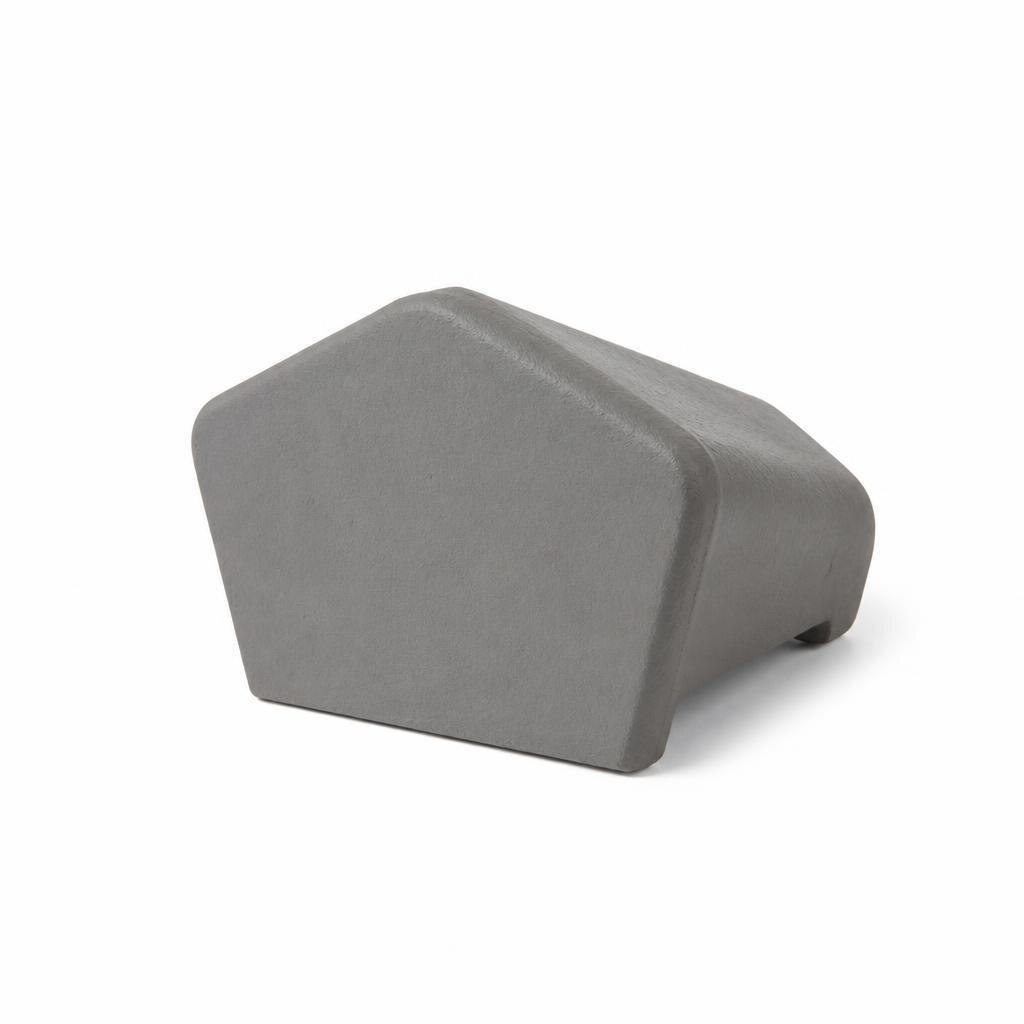 GCI MARSEILLE ANGULAR RIDGE END CAP - SATIN GREY
