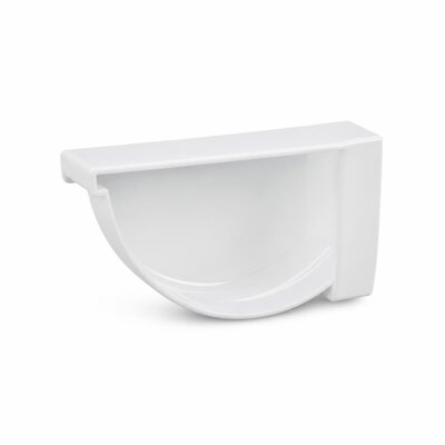 PALING GUTTER STOP END LEFT - WHITE