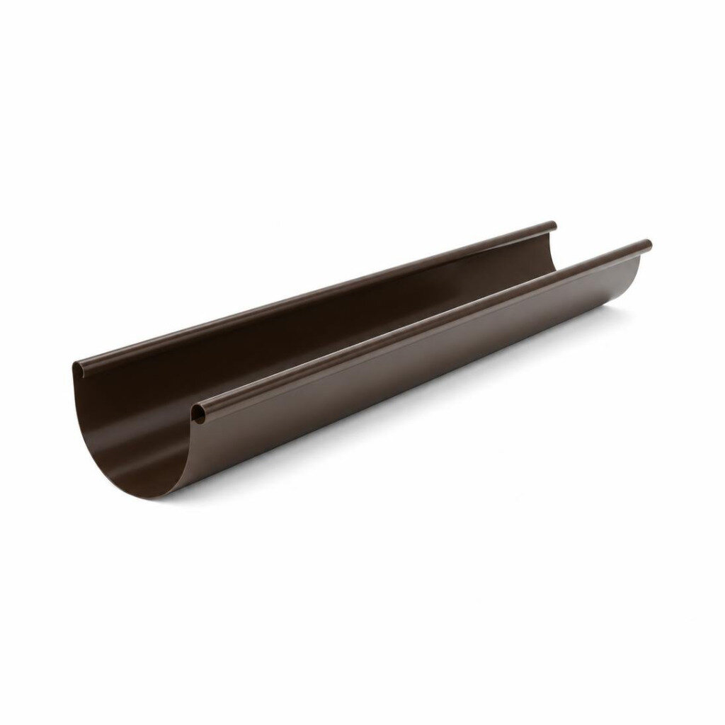 F370 X 6M CURV GUTTER - BROWN