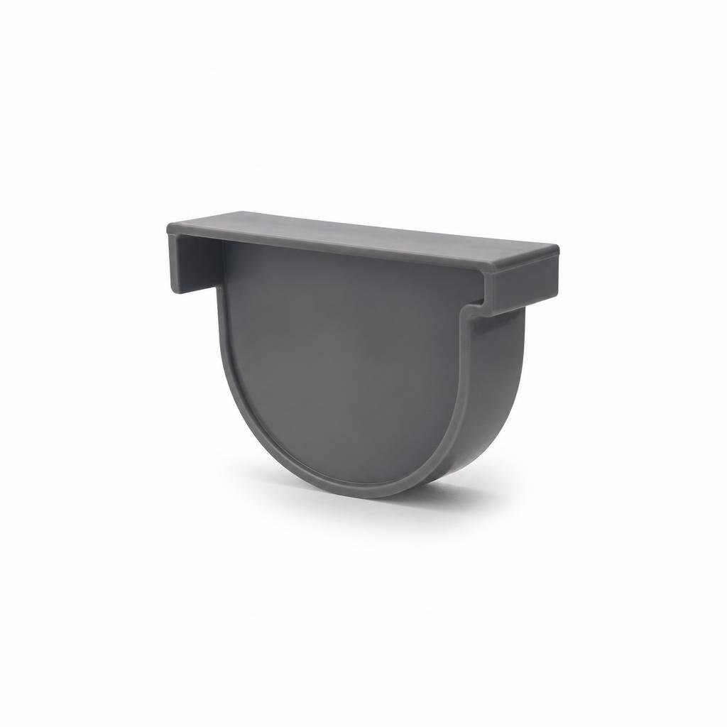 PALING GUTTER STOP END RIGHT - GREY