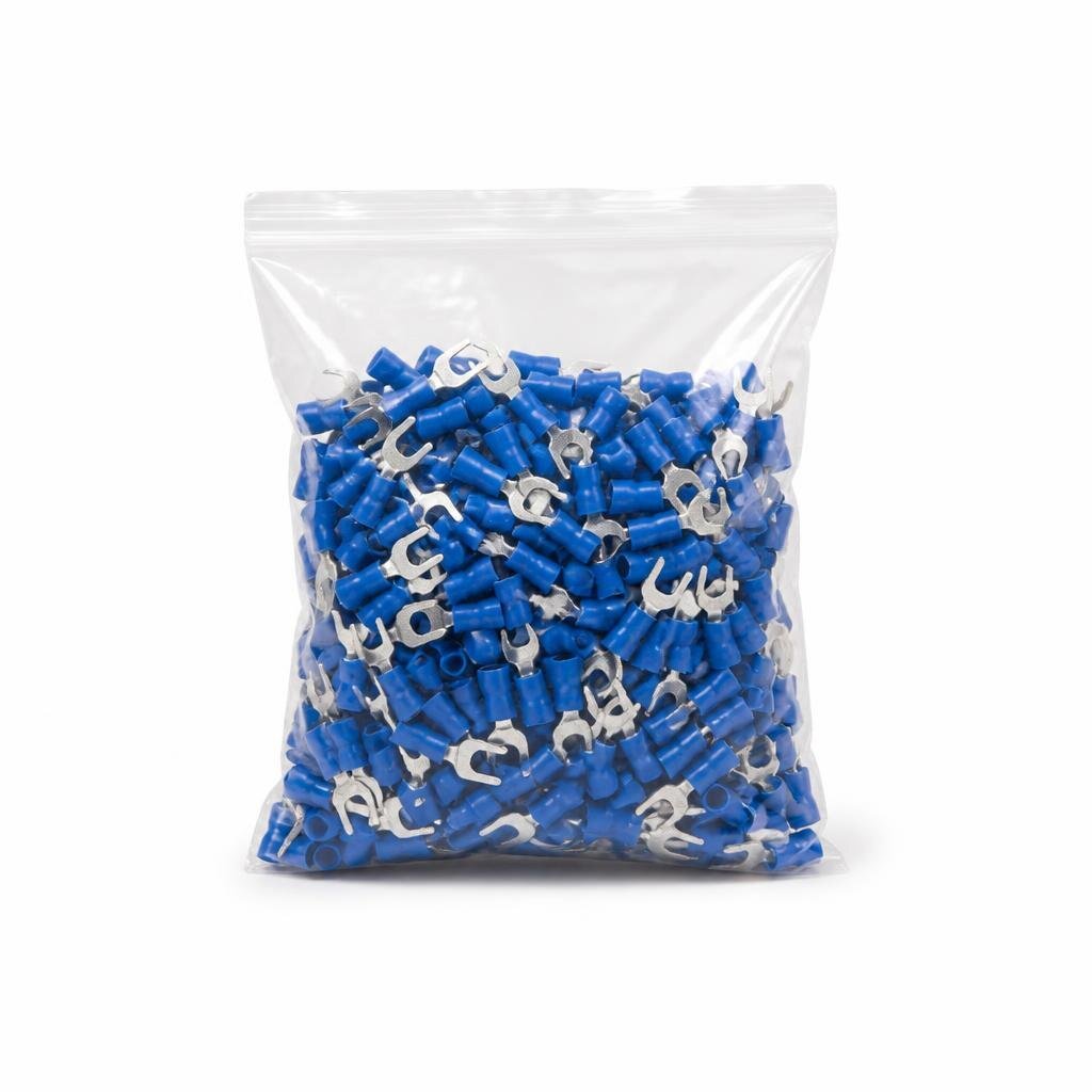VF2-5Y INSULATED FORK LUG - BLUE (100PCS/BAG)