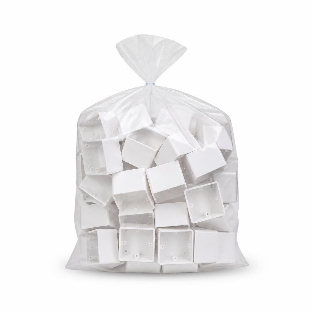 3" X 3" PVC PARTITION BOX (100PCS/BAG)
