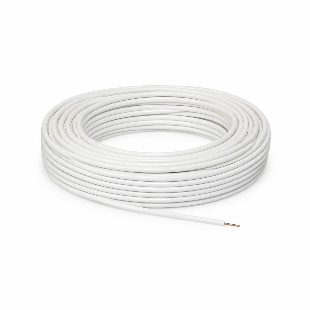 1.5MM WHITE PVC SINGLE WIRE CABLE