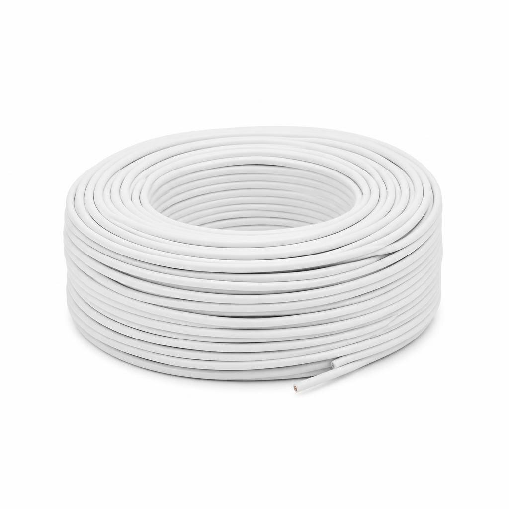 MEGA 1.5MM WHITE PVC SINGLE WIRE CABLE - ROLL