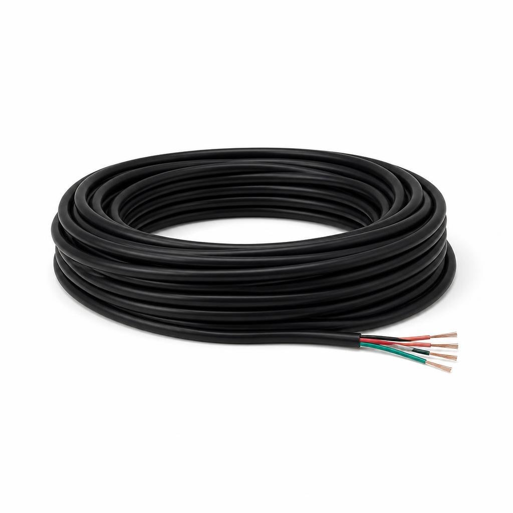 FAJAR 1.0MM 40/0.76MM X 4C TRX BLK WIRE CABLE