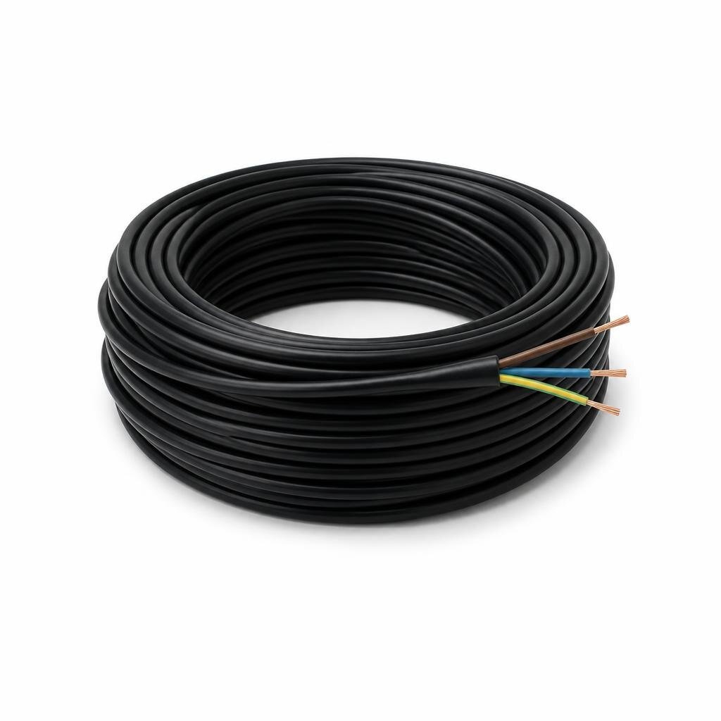 FAJAR 2.5MM 110/0.193MM X 3C TRX BLK WIRE CABLE