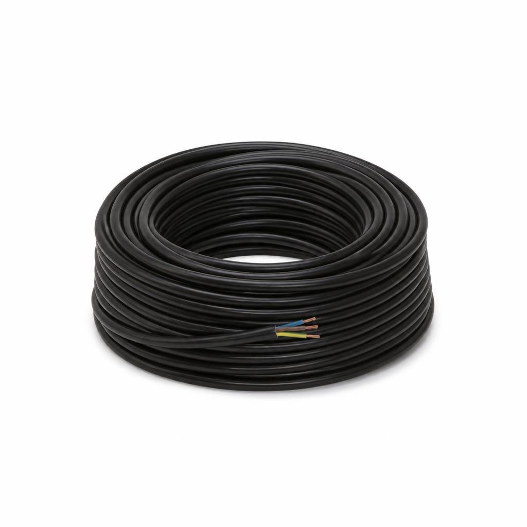 FAJAR 2.5MM 50/0.25MM X 3C X 100M PVC INS.S.RUBBER WIRE CABLE BLACK