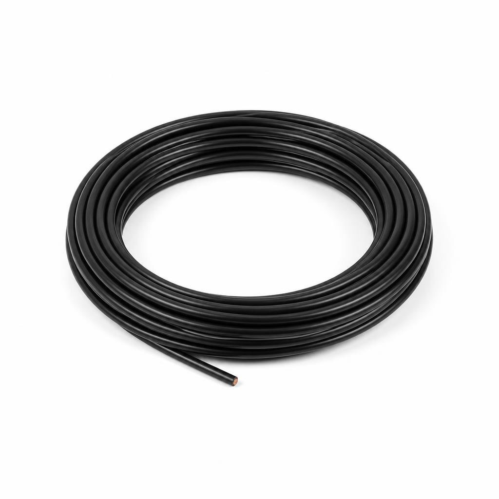 MEGA 6MM BLACK PVC SINGLE WIRE CABLE