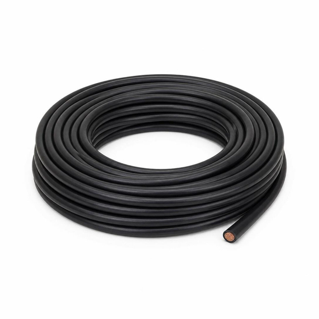 MEGA 25MM BLACK PVC SINGLE WIRE CABLE