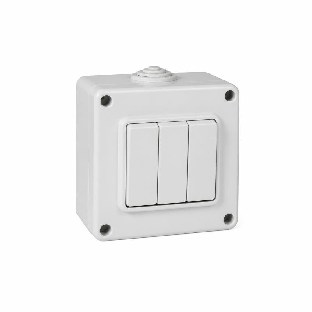 20A WEARHER PROTECTED 3POLE SURFACE SWITCH
