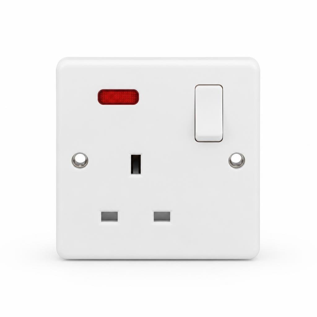 SCHNEIDER KB15N 13A 1G SWITCHED SOCKET NEON