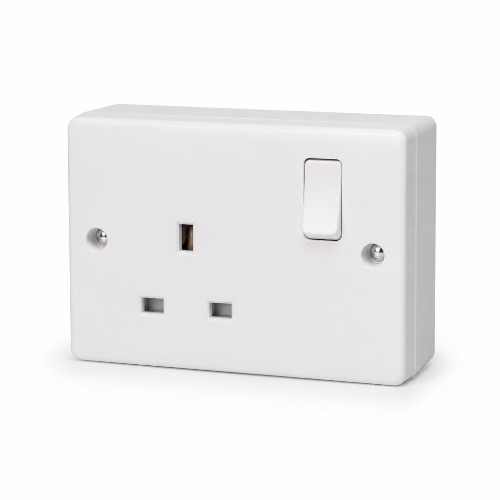 SCHNEIDER KB15L 13A 1G LARGE DOLLY SWITCHED SOCKET