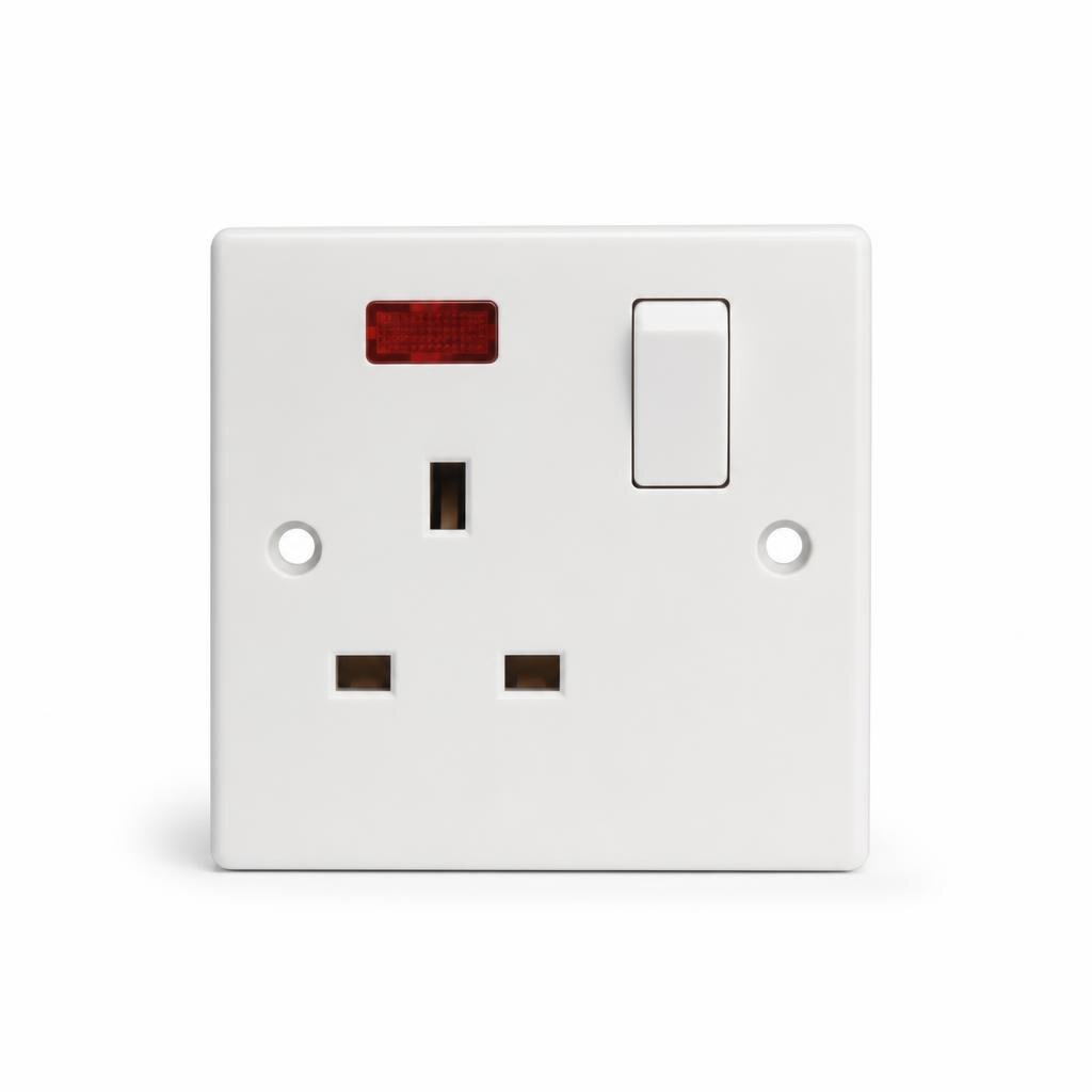 SCHNEIDER KB15LN 13A1G LARGE DOLLY SWT.SOCKET NEON