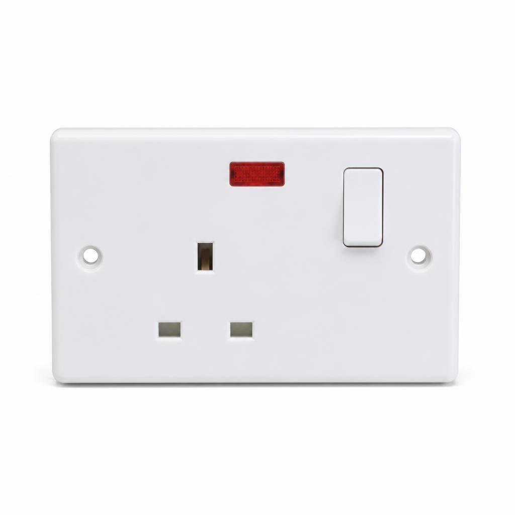 SCHNEIDER KB15/15N 15A 1G SWITCHED SOCKET NEON