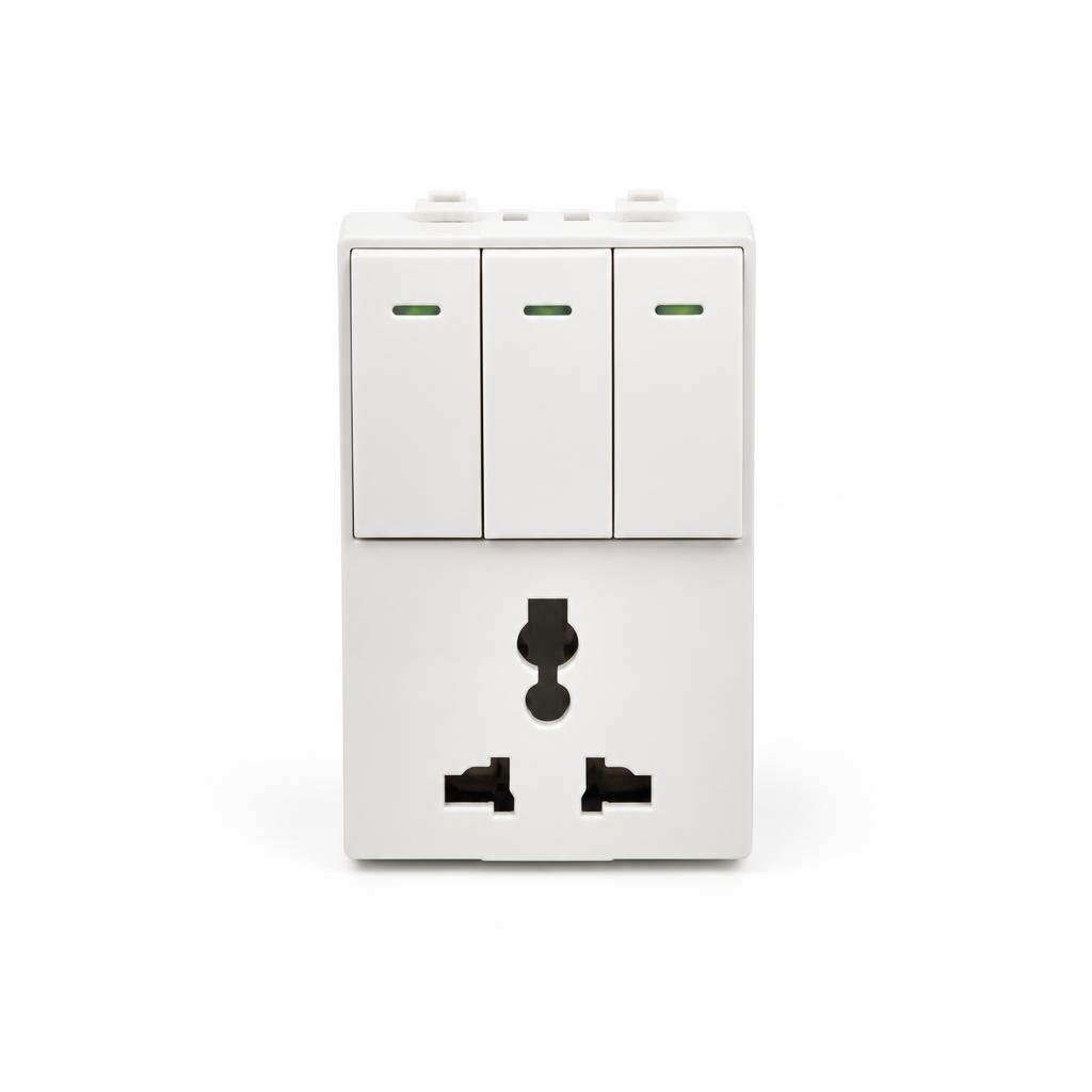 SUM S133N 3W3P NEON SWITCH ADAPTOR - SIRIM