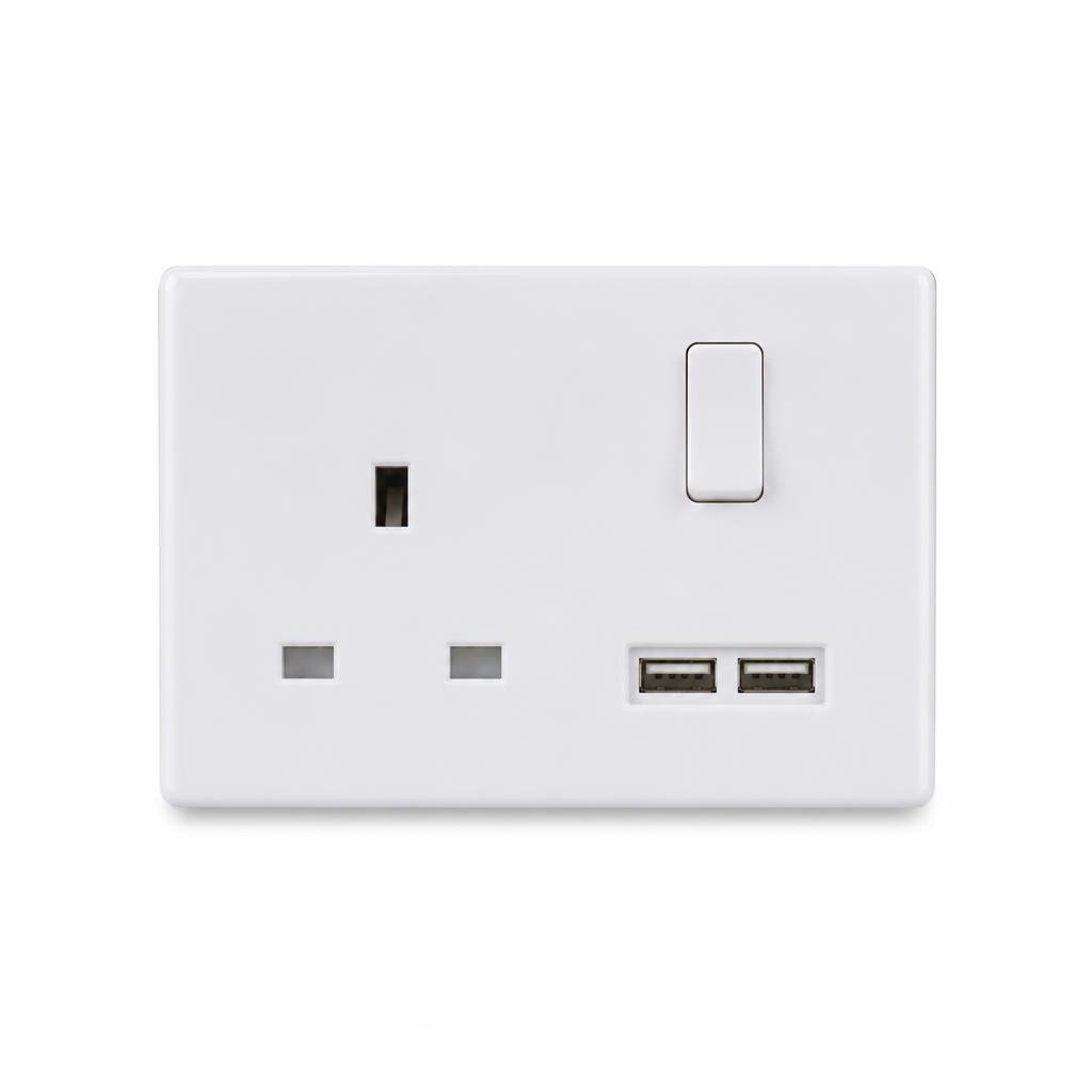 SUM 13A 2USB SINGLE SWITCH SOCKET