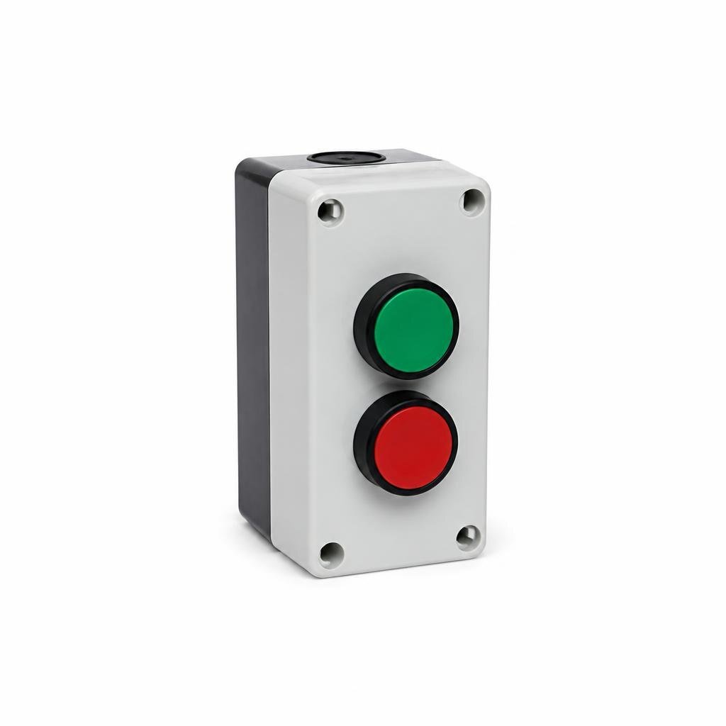 2HOLE PVC CONTROL BOX PUSH BUTTON RED & GREEN