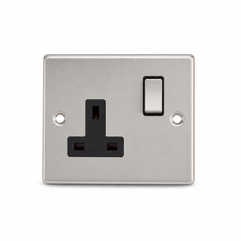 M&E 810 13A SINGLE METAL SWITCH SOCKET