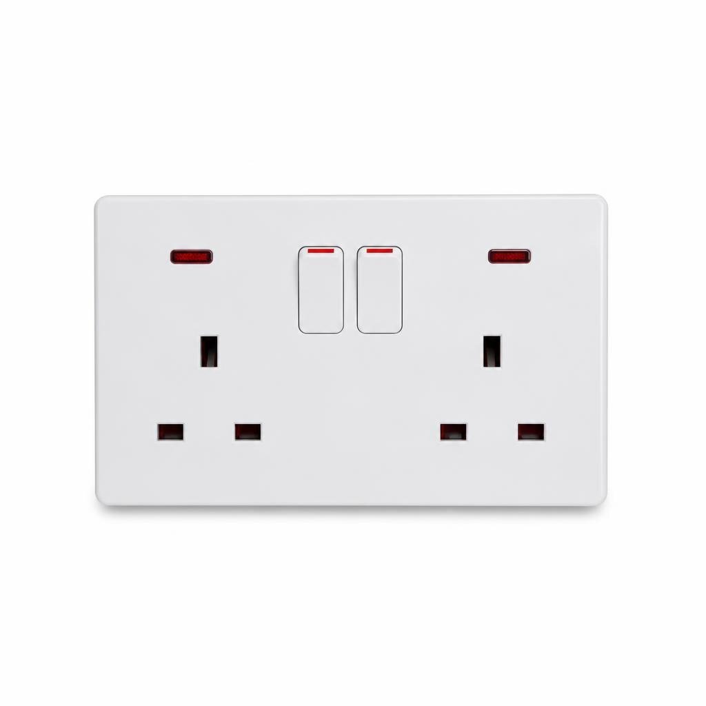 COSIMO LA407U 13A MULTI SWITCH SOCKET NEON - WHITE LAVINA