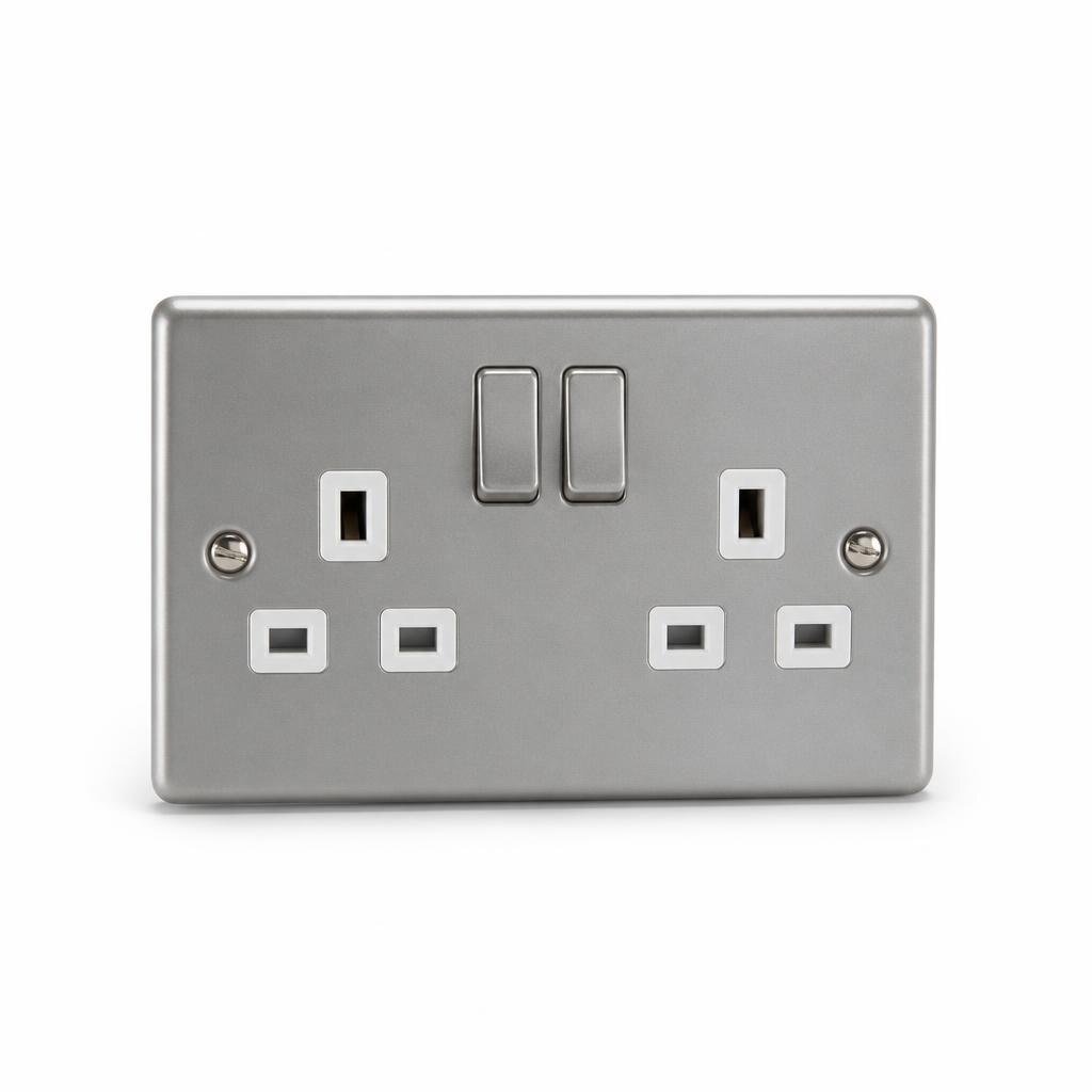 NSC 13A 2G METAL CLAD SWITCH SOCKET