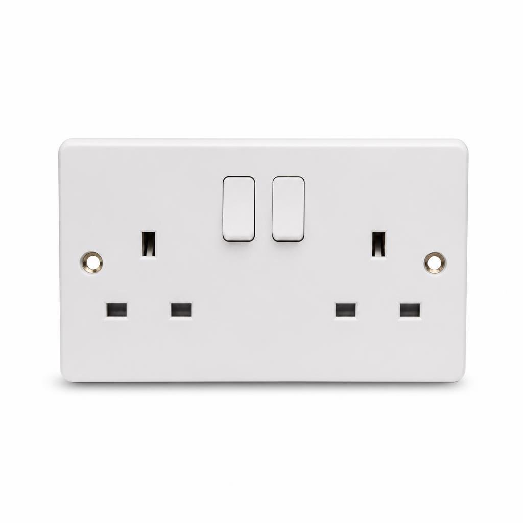 UMS 13A DOUBLE SWITCH SOCKET