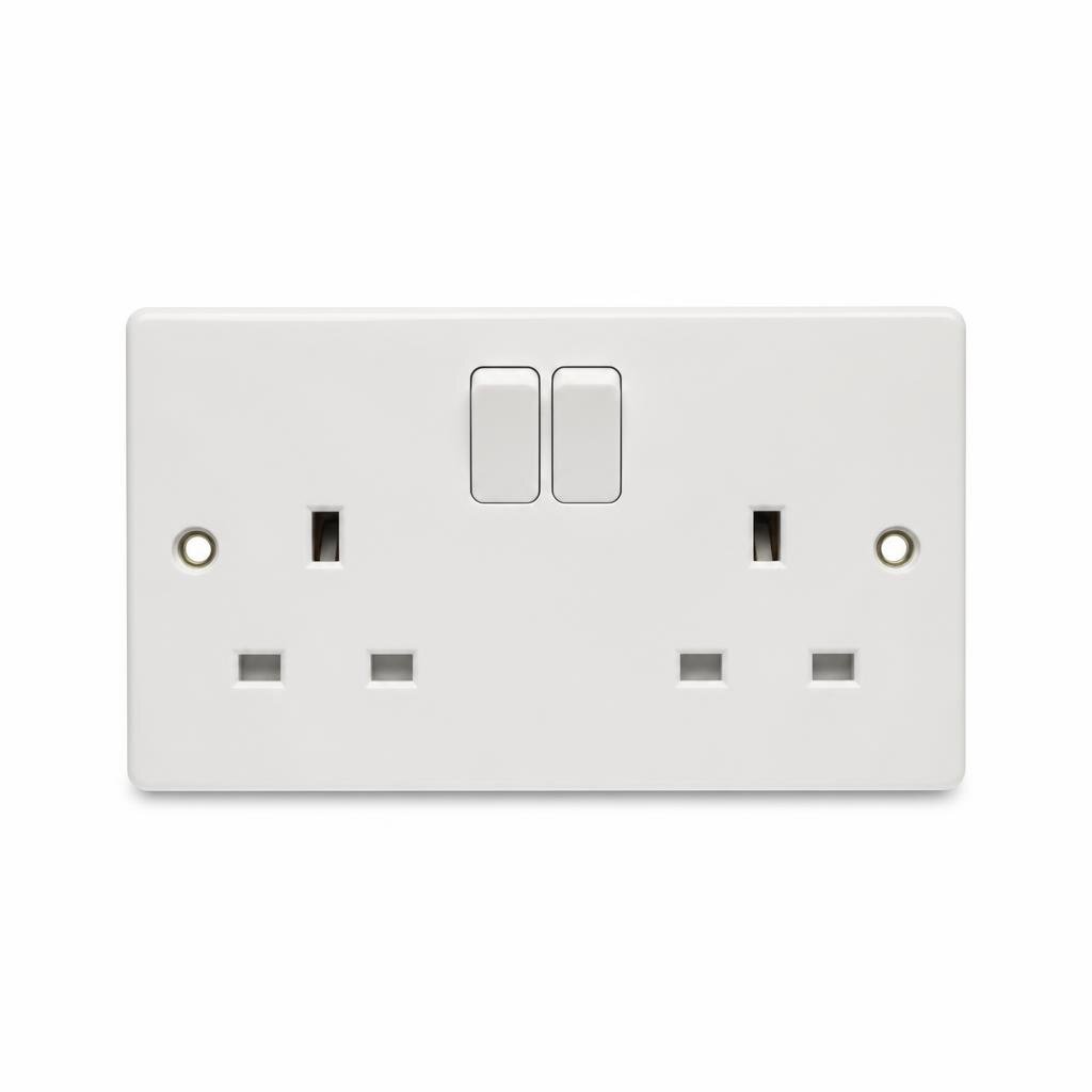 CROWN CA132F 13A DOUBLE SWITCH SOCKET
