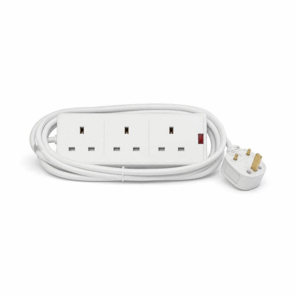 UK 3G5M TRAILING SOCKET NEON