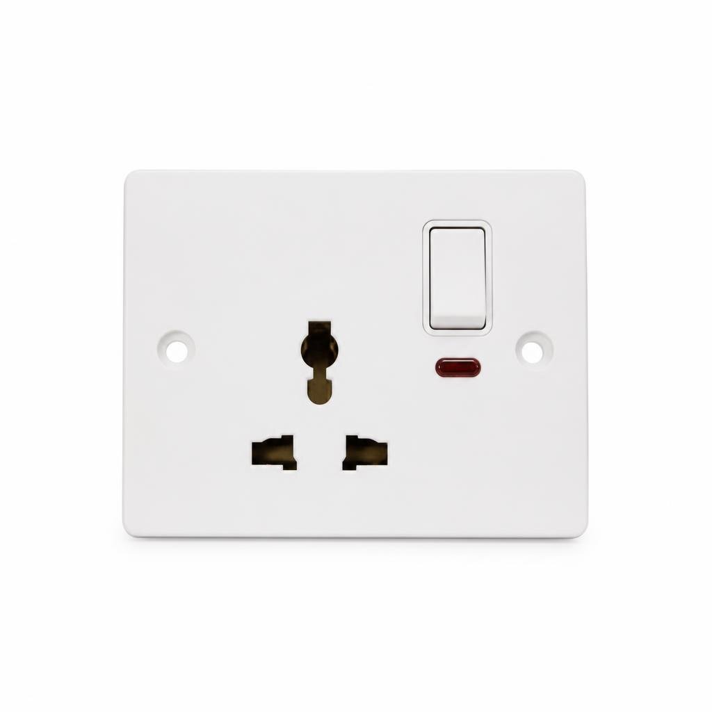 NIPPON C1012 13A 1G UNIVERSAL SWITCH SOCKET NEON