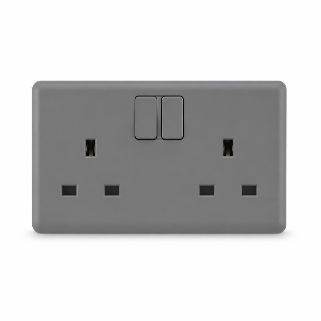 BRIKOZ MS8213 13A 2G SWITCH SOCKET (GREY)
