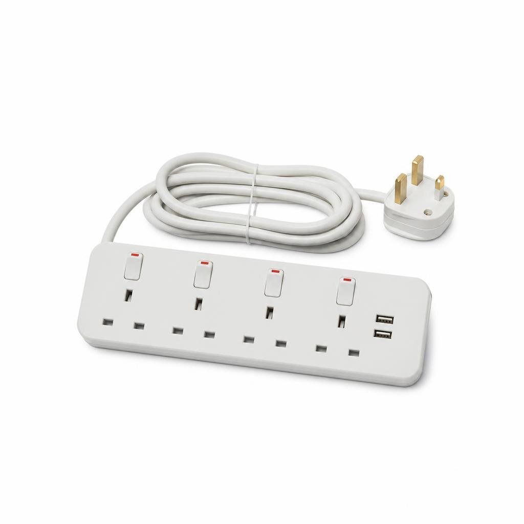 SUM 4G2USB X 2MTR EXT.SWITCH SOCKET OUTLET