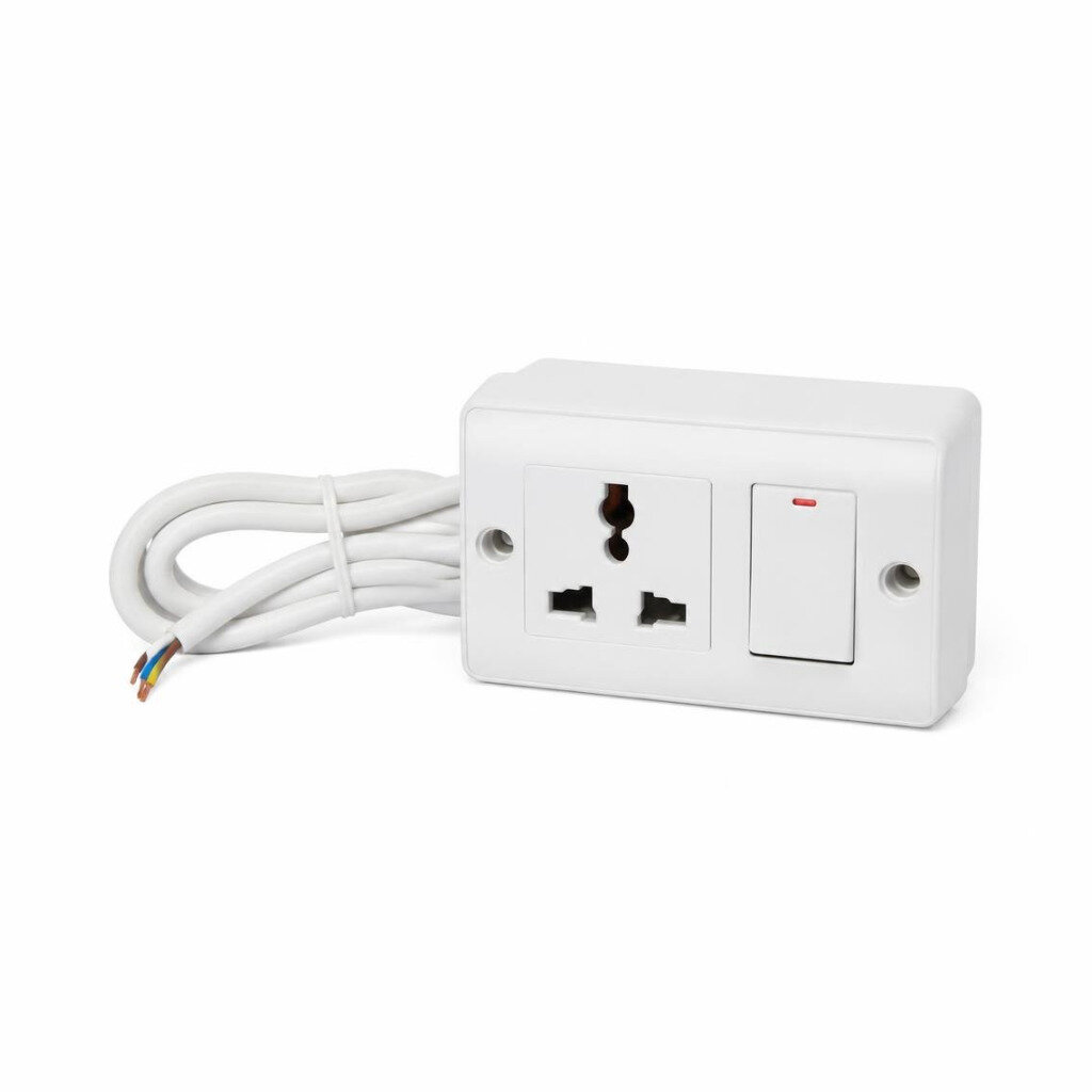 SUM 4G X 2MTR EXT.SWITCH SOCKET OUTLET