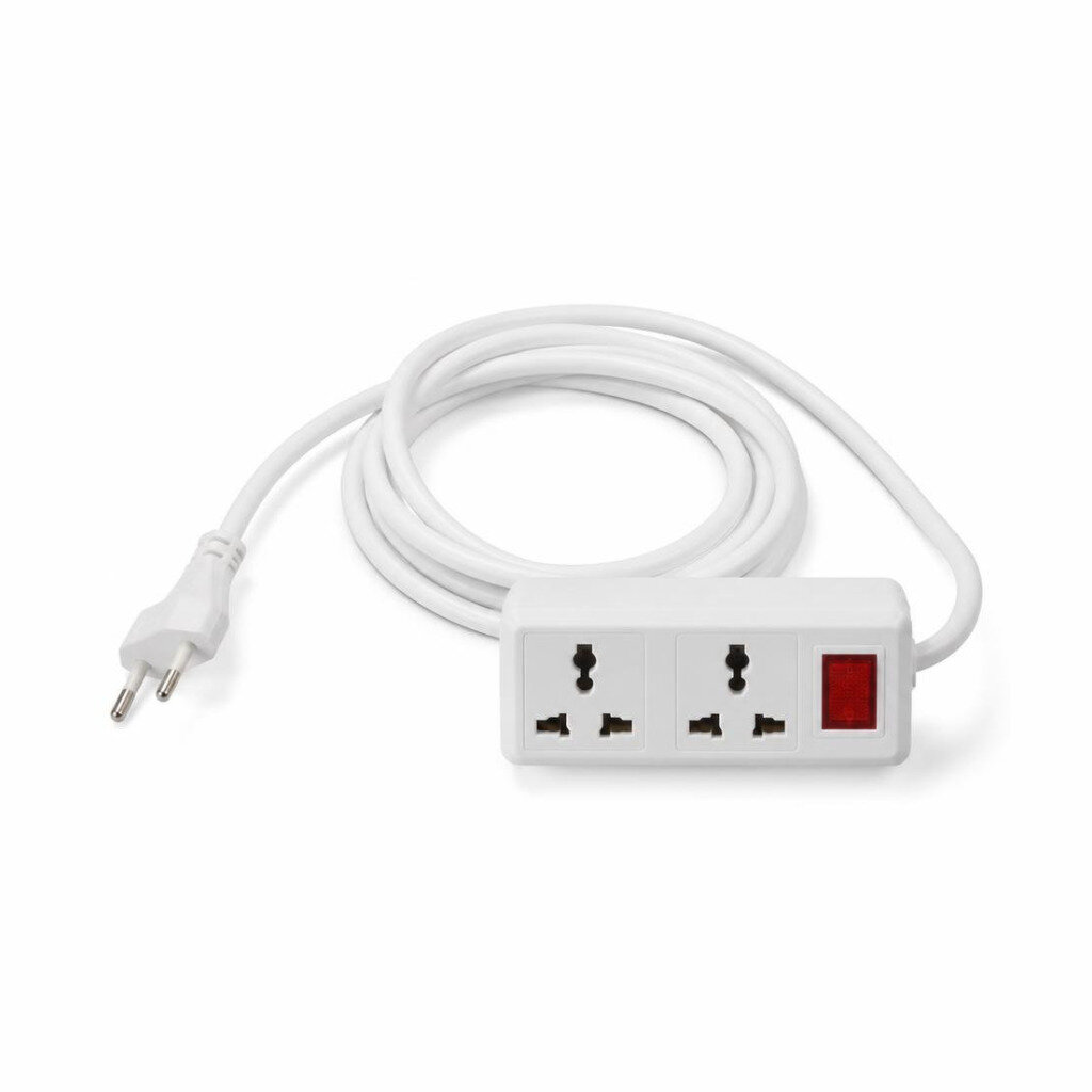 SUM 2G X 2MTR EXT.SWITCH SOCKET OUTLET NEON
