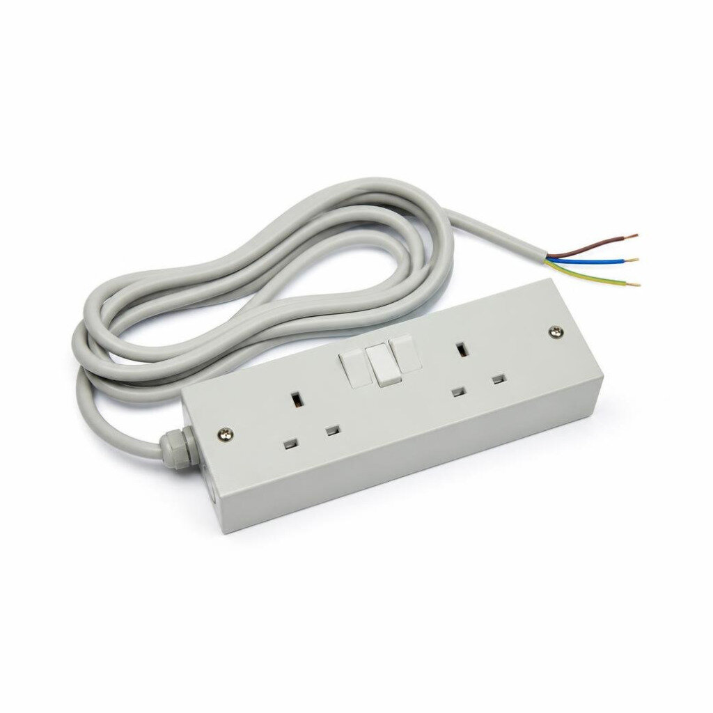 SUM 2G X 5MTR METAL EXT.SWITCH SOCKET OUTLET