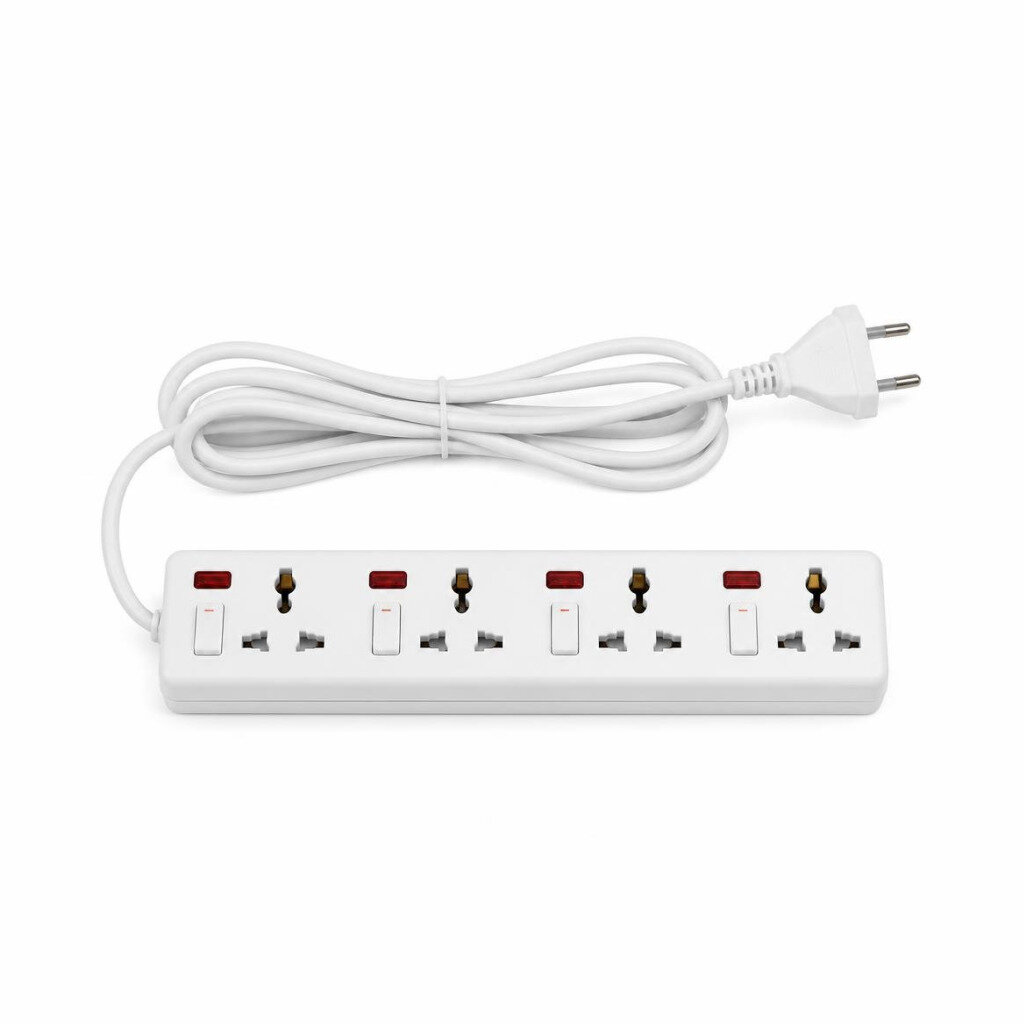 SUM 4G X 2MTR 2PIN MULTI SWITCH SOCKET OUTLET NEON