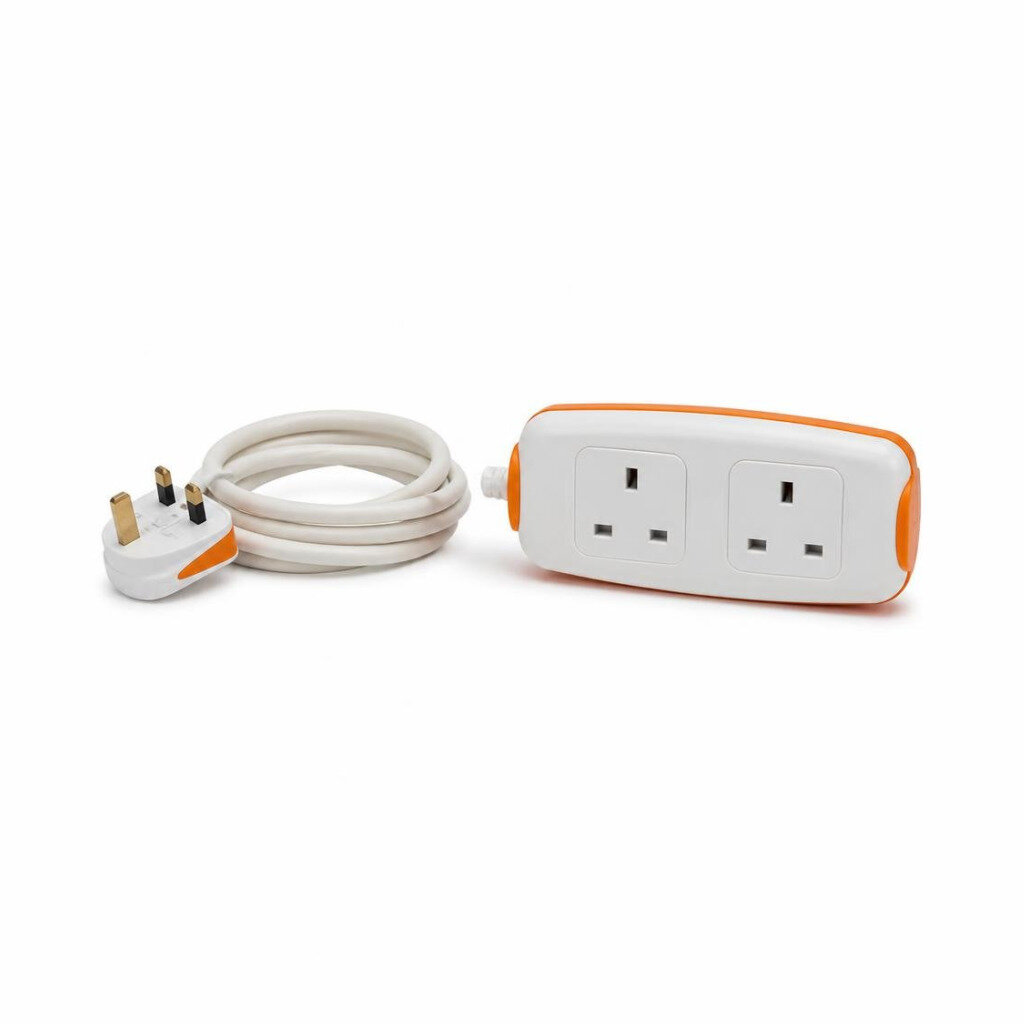 B&B 2G X 2MTR TRAILING SOCKET (WHITE/ORANGE)