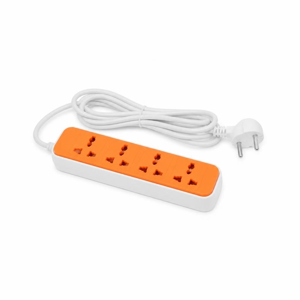B&B 5G X 2MTR TRAILING SOCKET (WHITE/ORANGE)