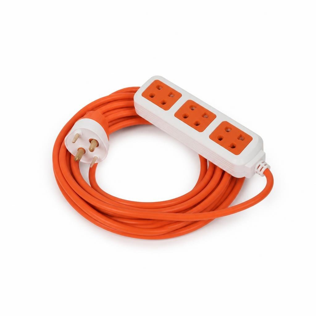 B&B 3G X 5MTR TRAILING SOCKET (WHITE/ORANGE)