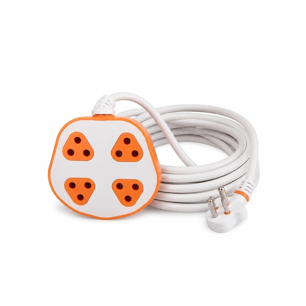 B&B 4G X 5MTR TRAILING SOCKET (WHITE/ORANGE)