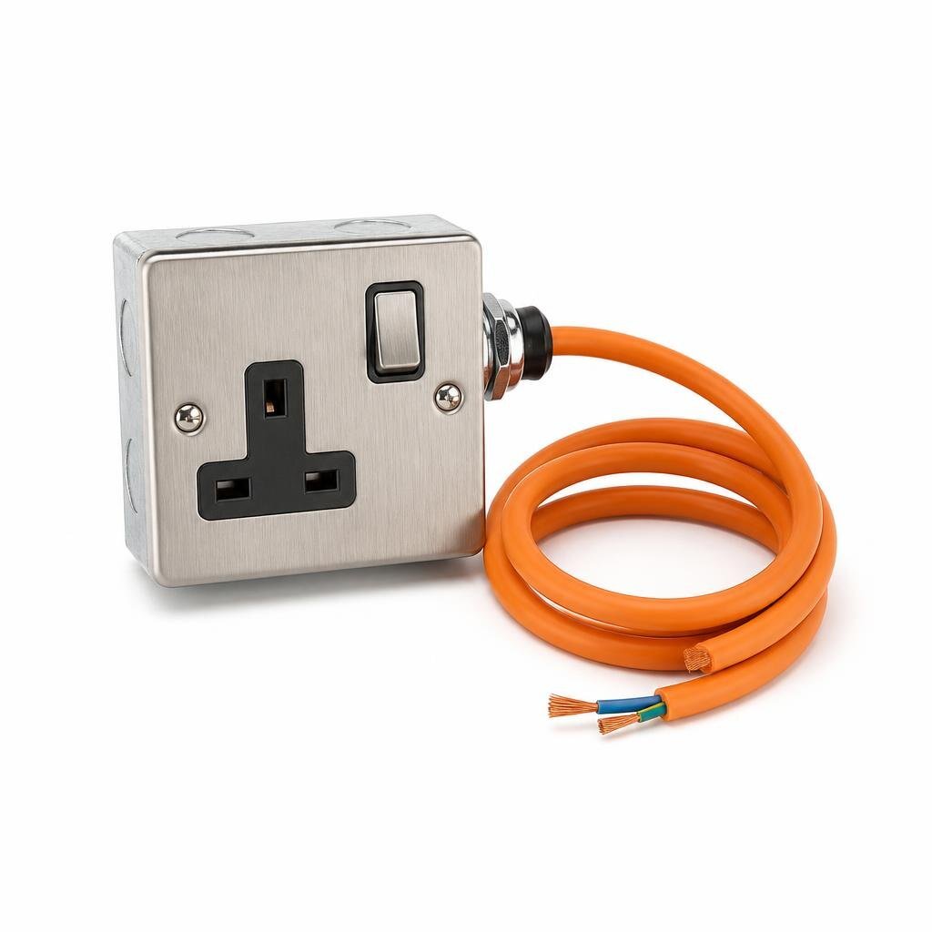 2G5M METAL SWITCH SOCKET - 70/02MM CABLE ORANGE