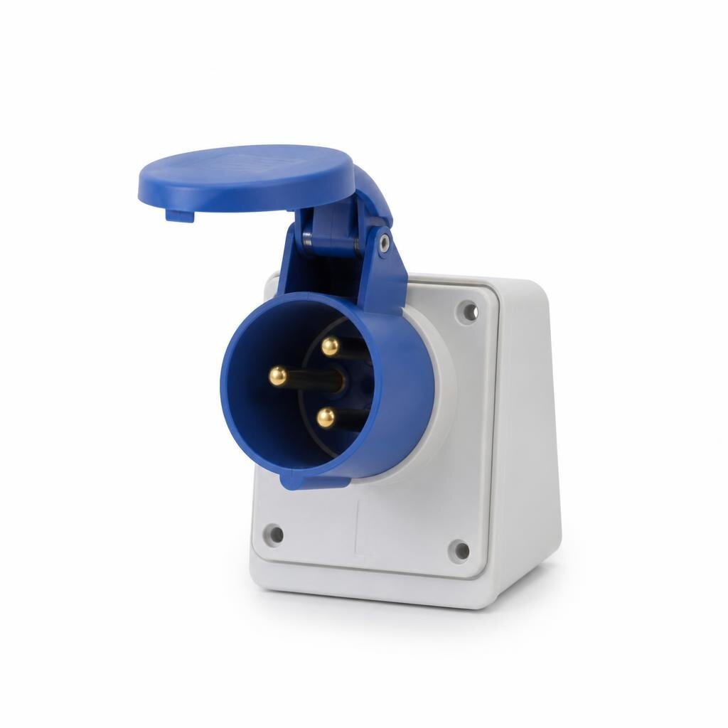 CEE 16A 3PIN WEATHERPROOF WALL CONNECTOR