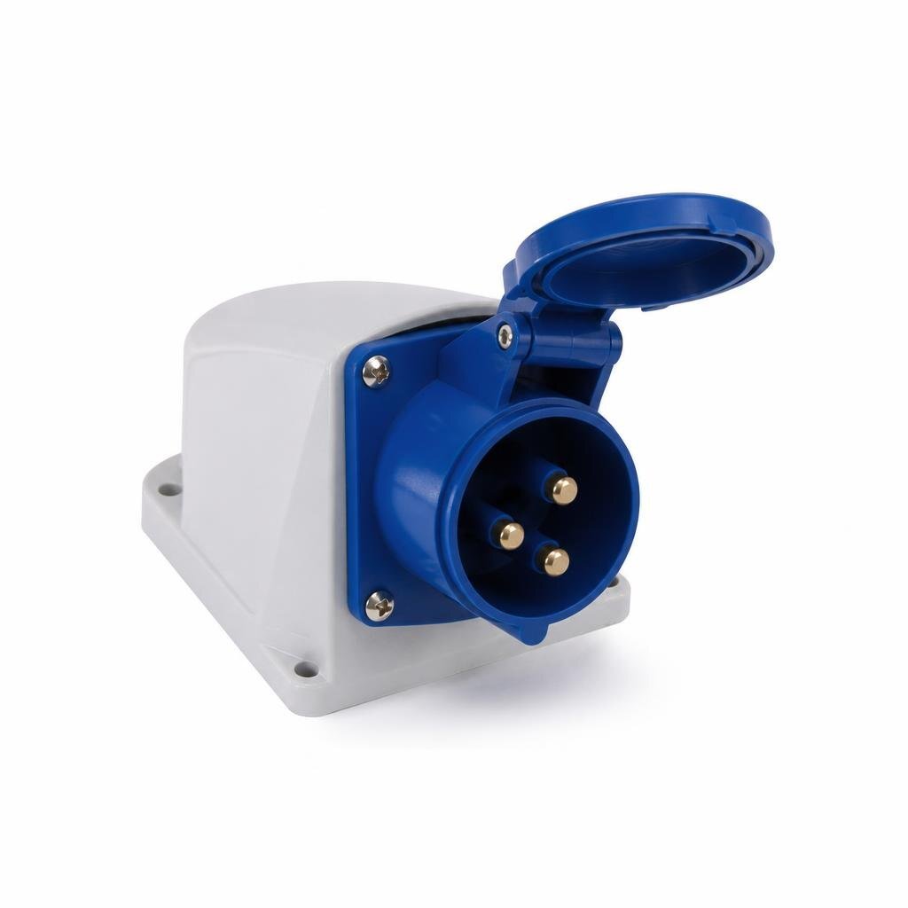 CEE 32A 3PIN WEATHERPROOF WALL CONNECTOR