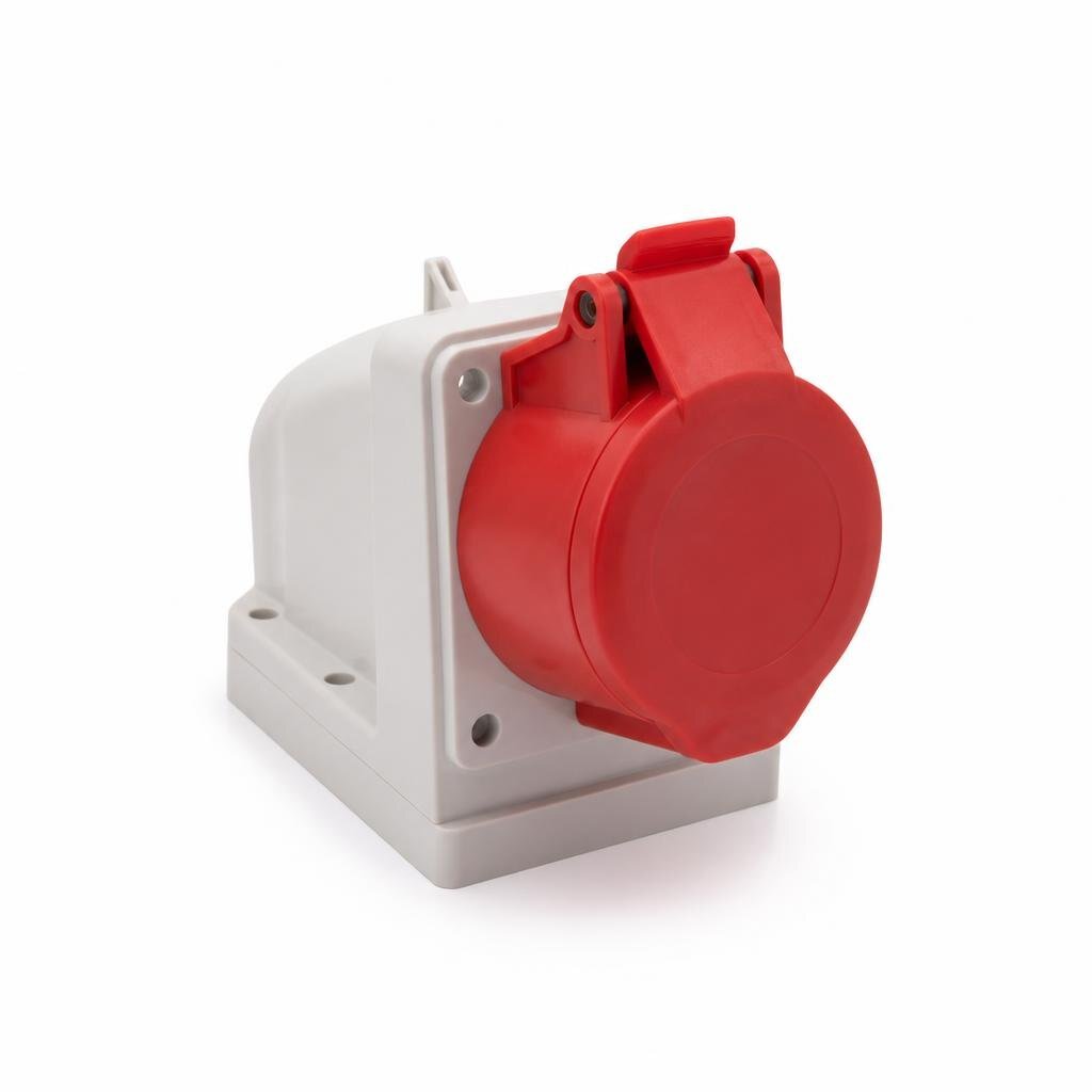 CEE 32A 4PIN WEATHERPROOF WALL CONNECTOR
