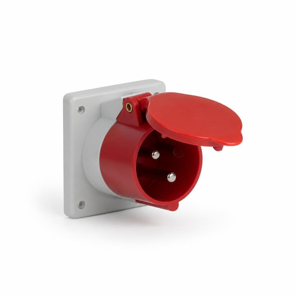 YMZ 123 32A 3PIN 240V INDUSTRIAL WALL SOCKET