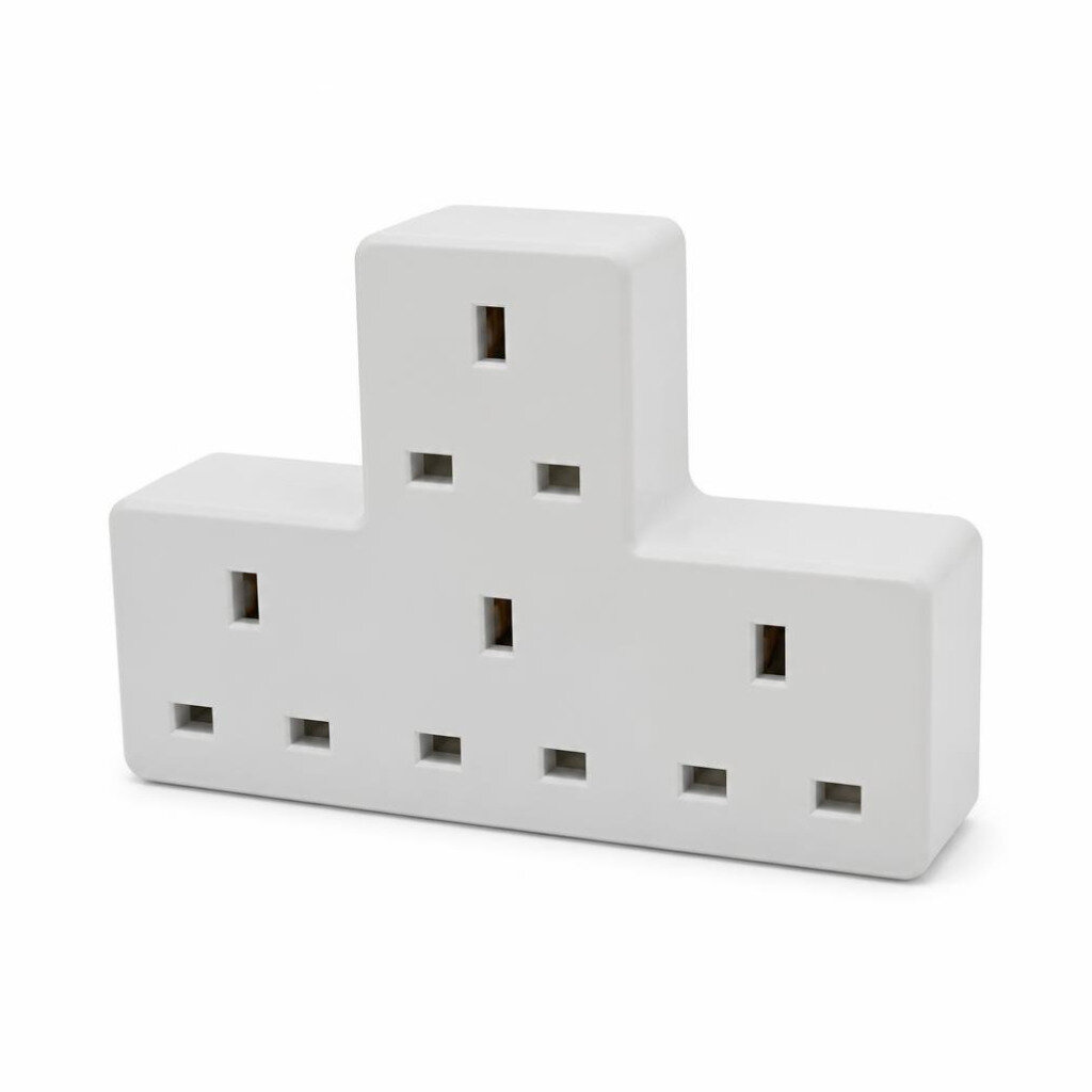 HK 7387 13A 3WAY ADAPTOR (NO FUSE)