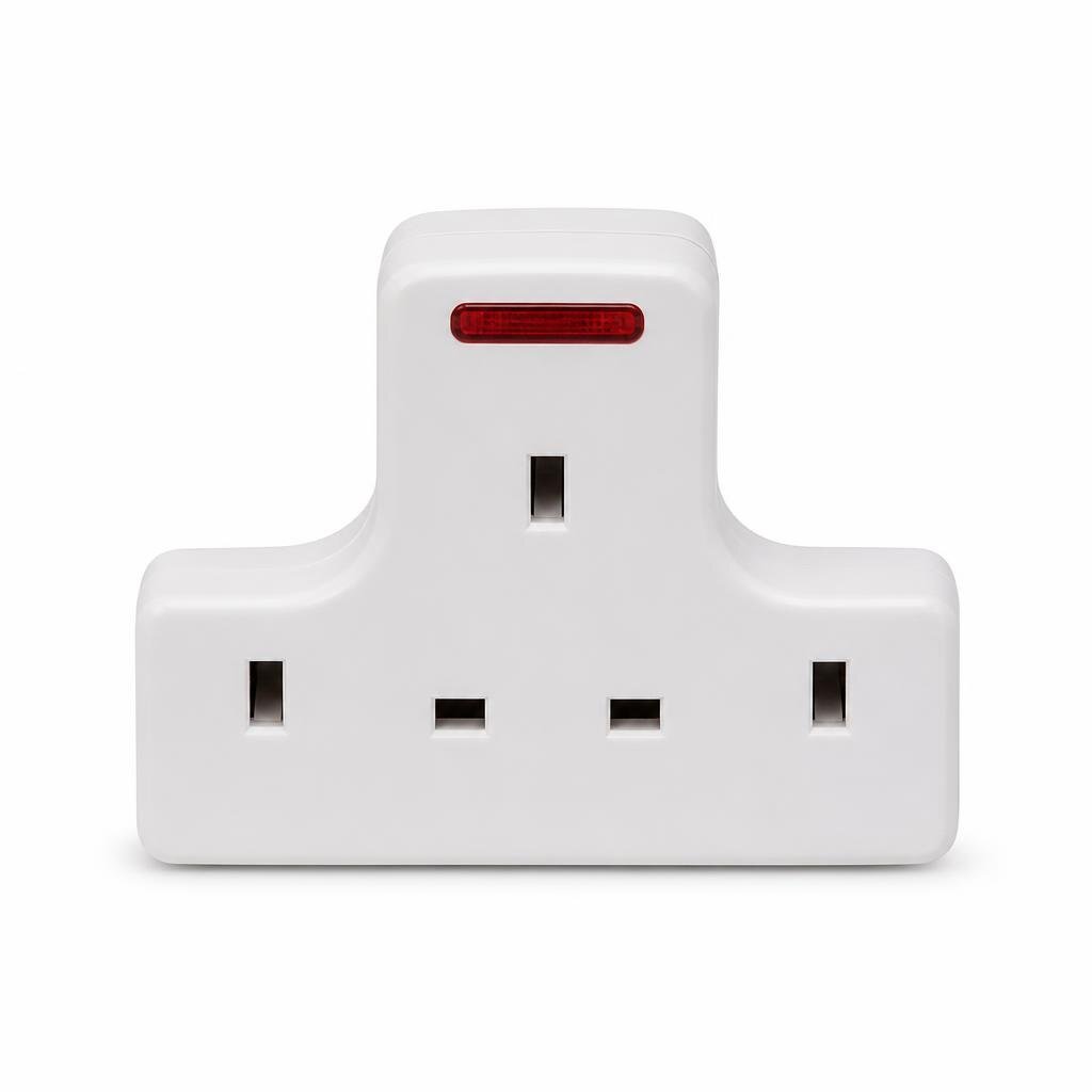 HK 7387N 13A 3WAY ADAPTOR NEON (NO FUSE)