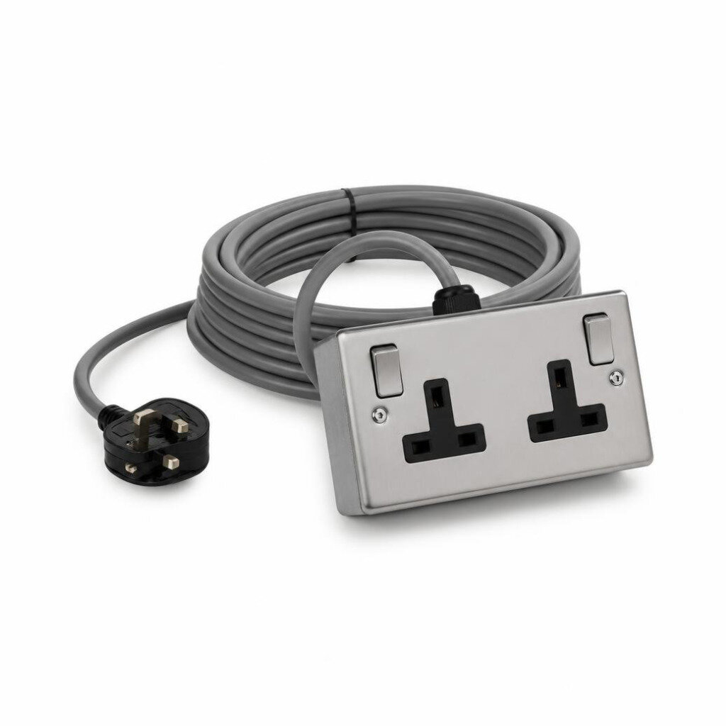 2G 13A METAL CLAD C/W 7M 70/0076 CABLE & PLUG TOP