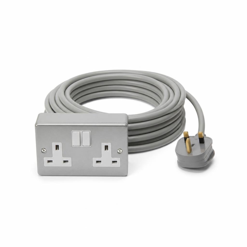 2G 13A METAL CLAD C/W 10M 70/0076 CABLE & PLUG TOP