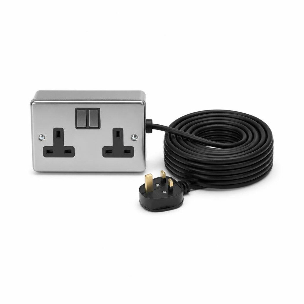 2G 13A METAL CLAD C/W 15M 70/0076 CABLE & PLUG TOP