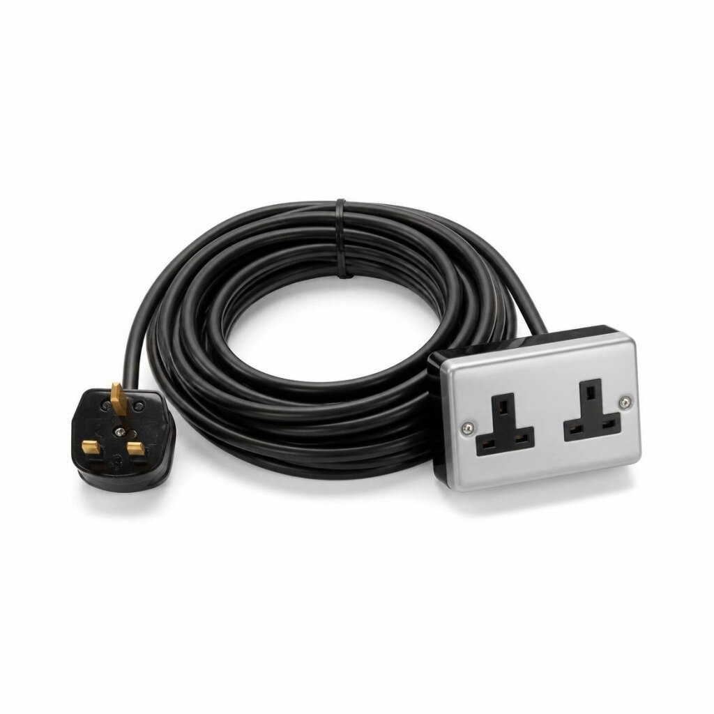 2G 13A METAL CLAD C/W 20M 70/0076 CABLE & PLUG TOP