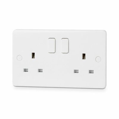HAGER MUSE WGML2D2N 20A 2G HEATER SWITCH SOCKET